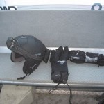 Skihelm und Pocket DVR