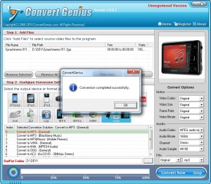 Convert Genius finished success - 3GA to MP3 Convert Genius finished success - 3GA to MP3