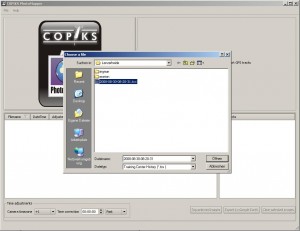 PhotoMapper GPS Log-Datei Import