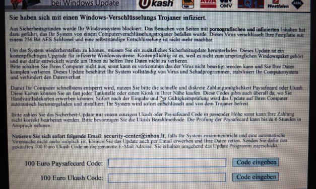Willkommen bei Windows Update – Schädling / Virus / Trojanisches Pferd