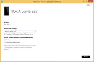 Windows Phone-Desktopanwendung